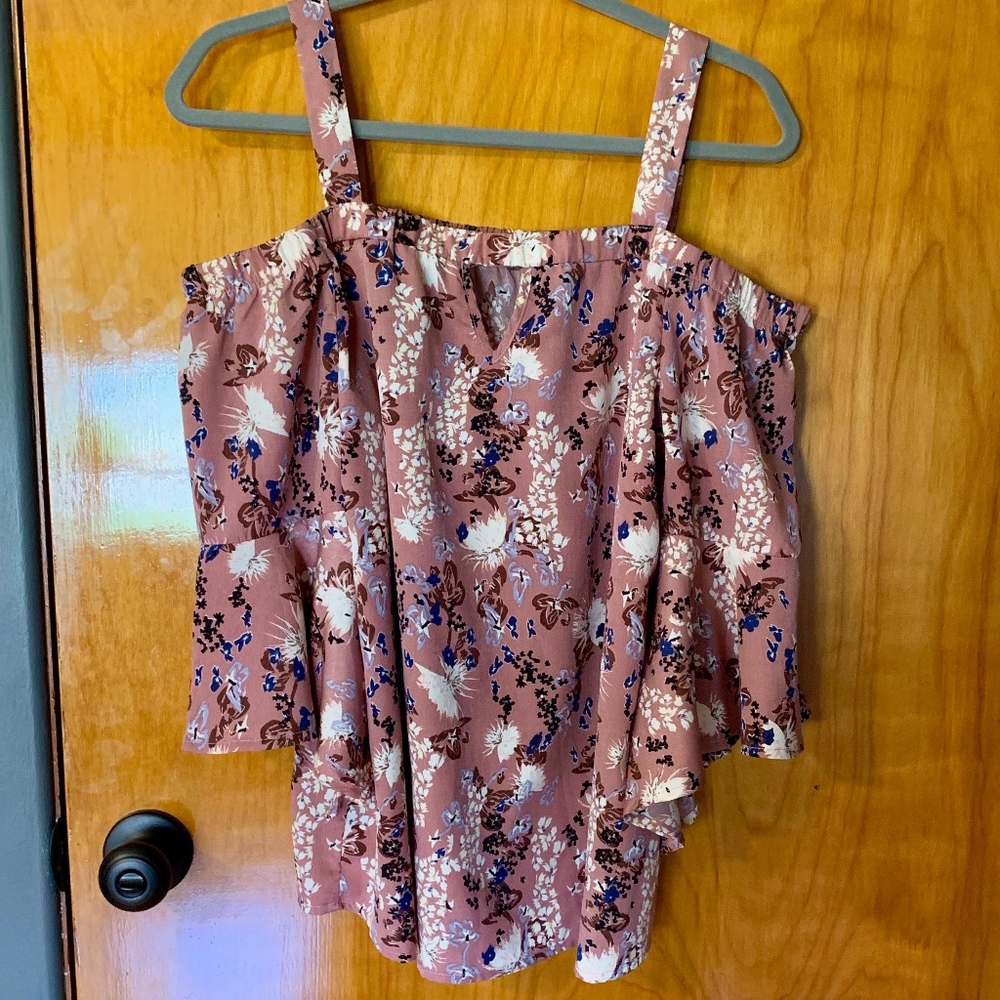 Mauve Pink Floral Top
